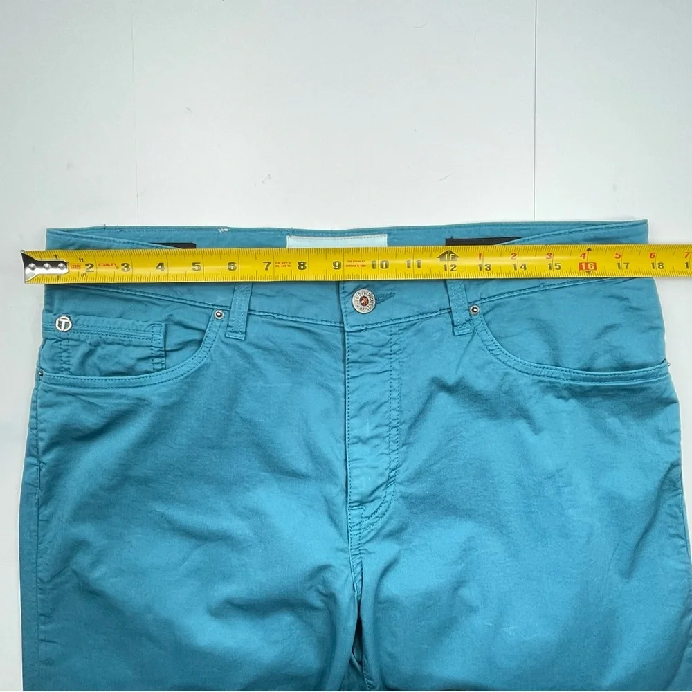 TALERIA ZED Men's Casual Straight Leg Teal Blue 5-Pocket Pants Size 36 x 27.5